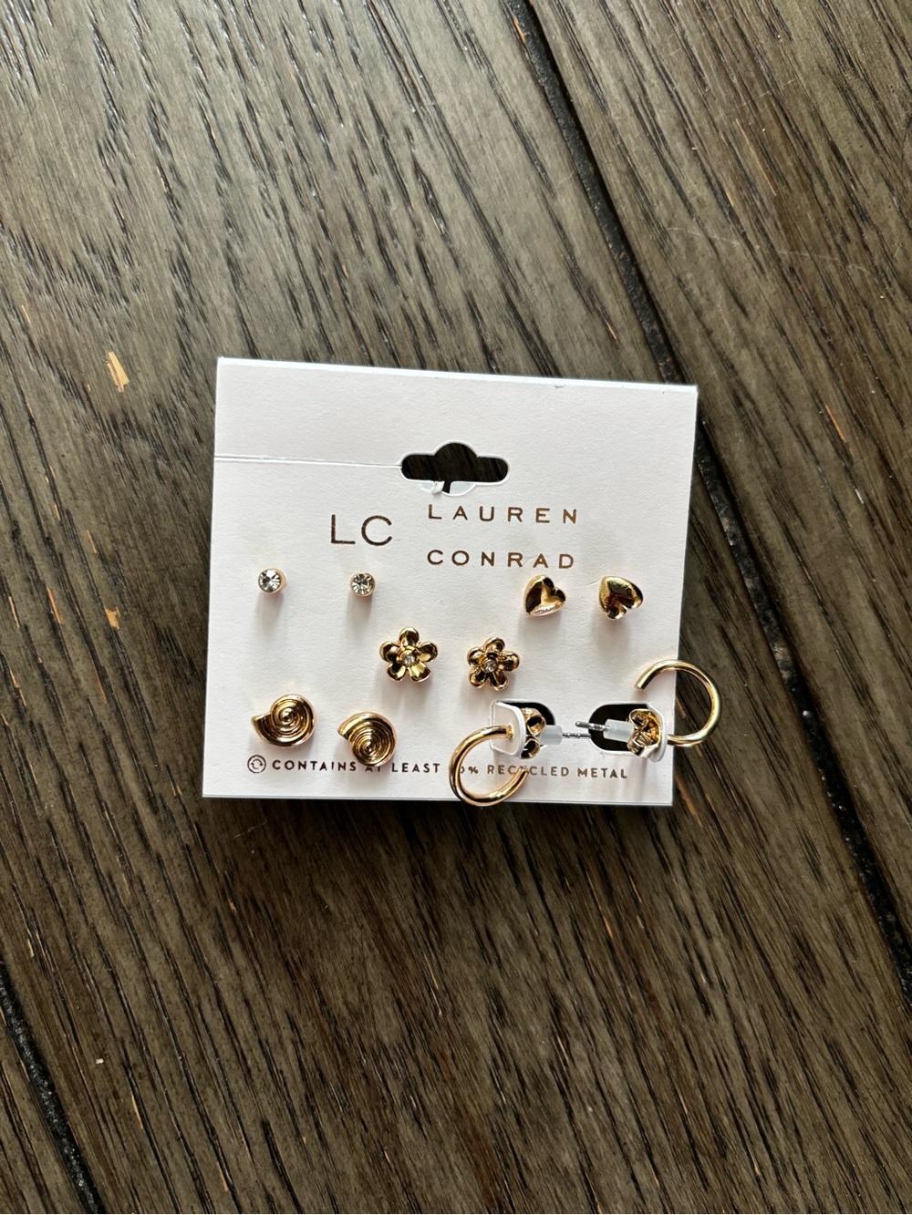 Kohl's LC Lauren Conrad Gold-Tone Mixed Stud & Hoop Earring Set